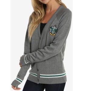 Harry Potter Slytherin Button Down Cardigan Sweater